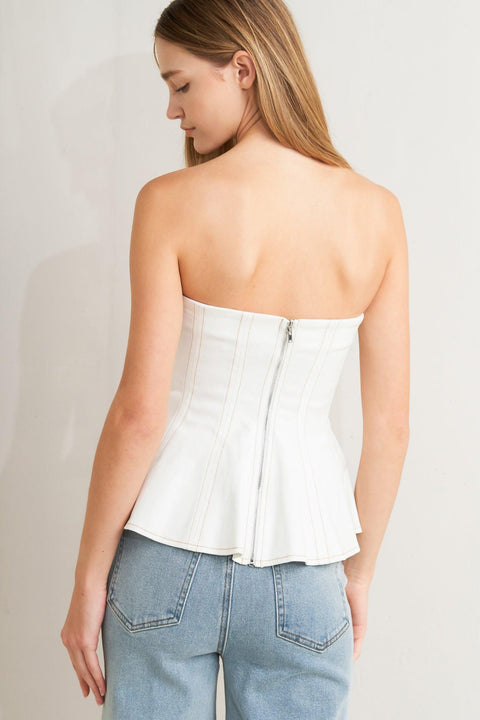 SUBTLE DRAMA WOVEN TOP