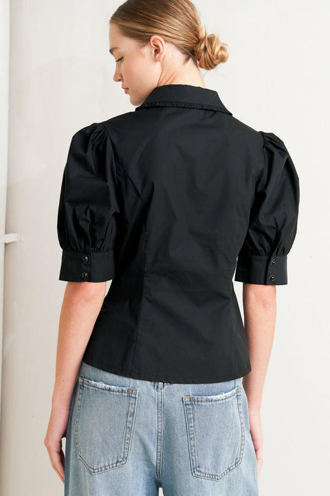 REFINED ROMANCE WOVEN TOP