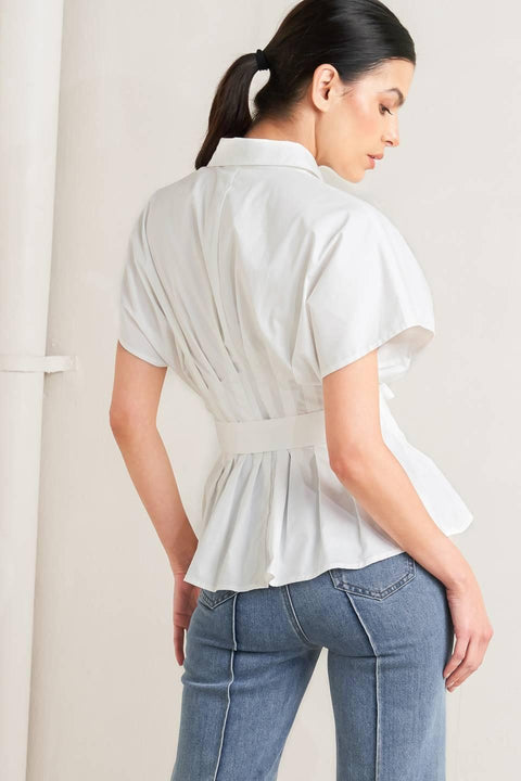 QUIET FORCE WOVEN TOP