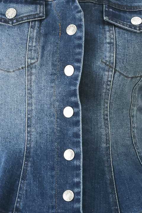 LOVELY COLLAR DENIM TOP