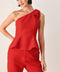 MAKE AN ENTRANCE ONE SHOULDER PEPLUM TOP