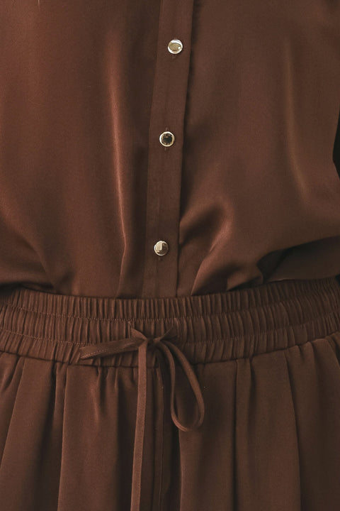 CANYON BROWN WOVEN TOP