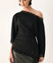 AFTER HOURS LACE TRIM ASYMMETRICAL TOP