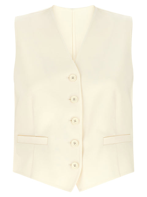 Fendi White Tuxedo Vest