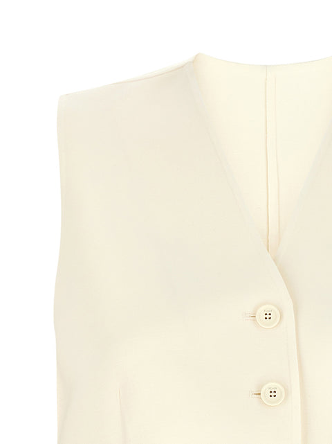 Fendi White Tuxedo Vest