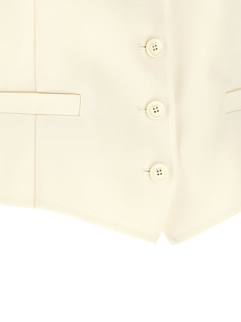 Fendi White Tuxedo Vest