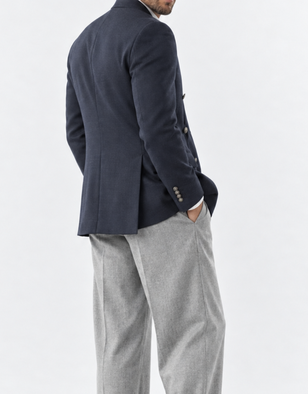 The Windsor Wool-Cashmere 1.5-Breasted Blazer - Navy