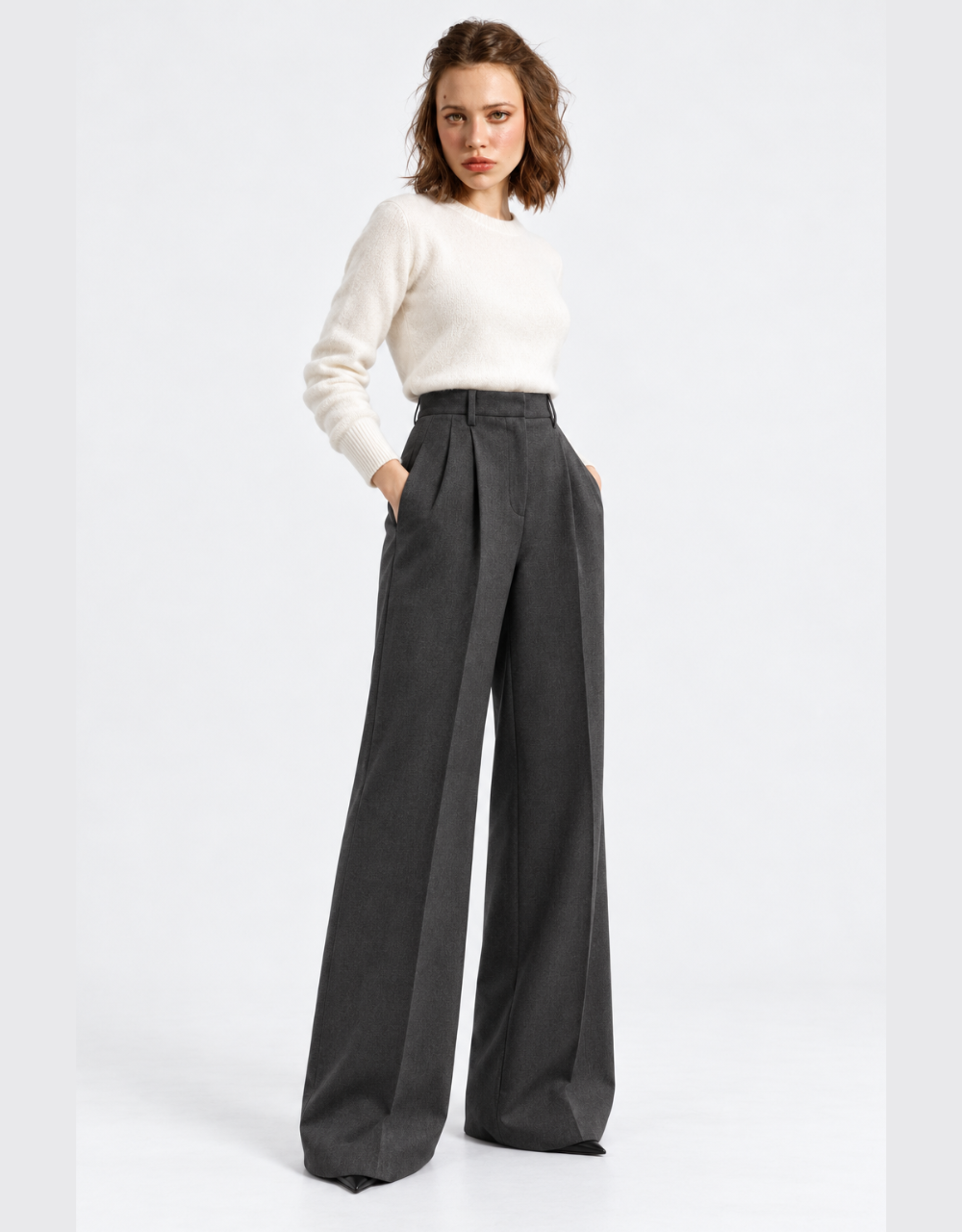 Cannes Baggy Trousers - Grey