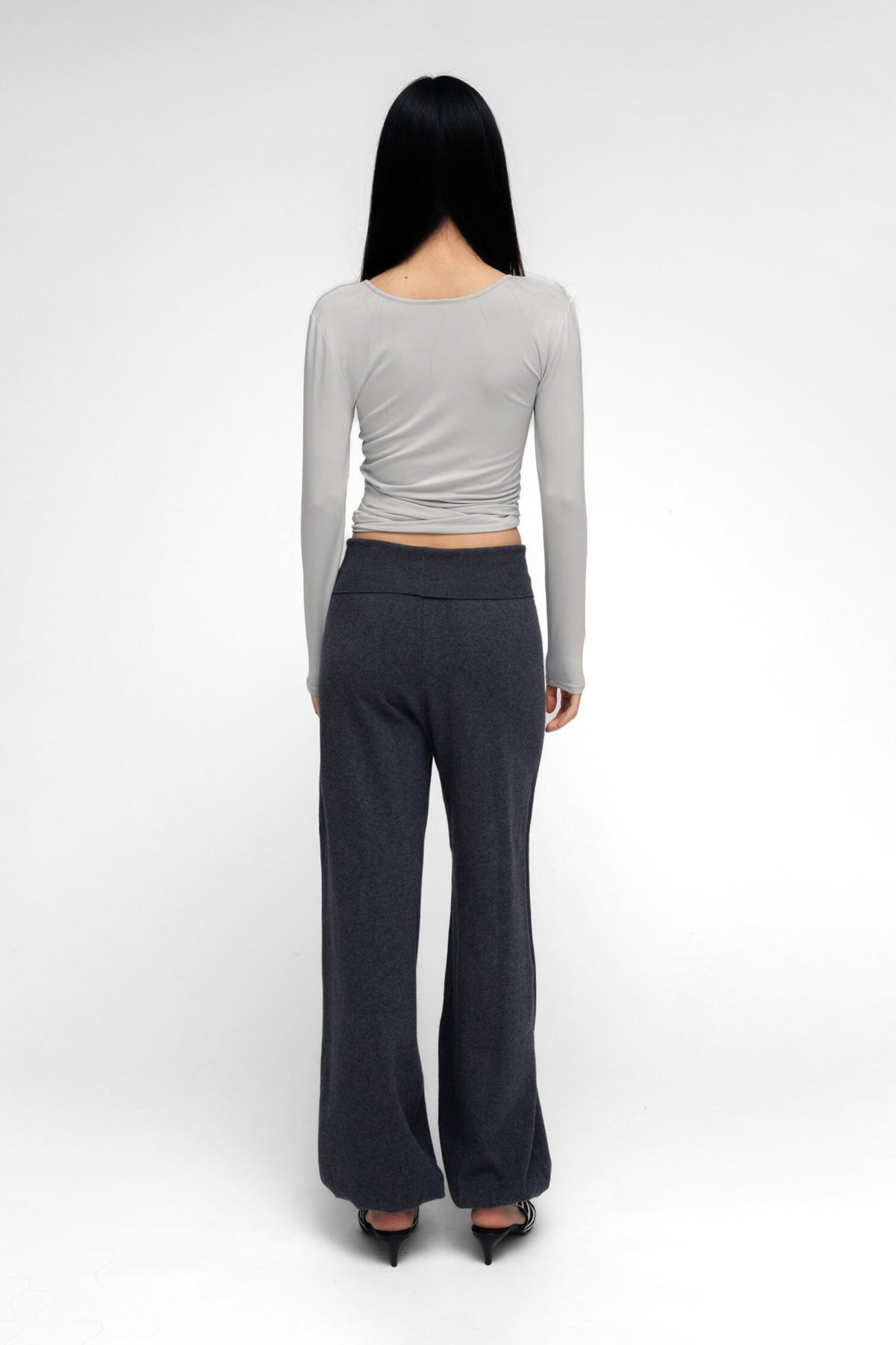 BALLERINA WRAP TOP IN GRAY