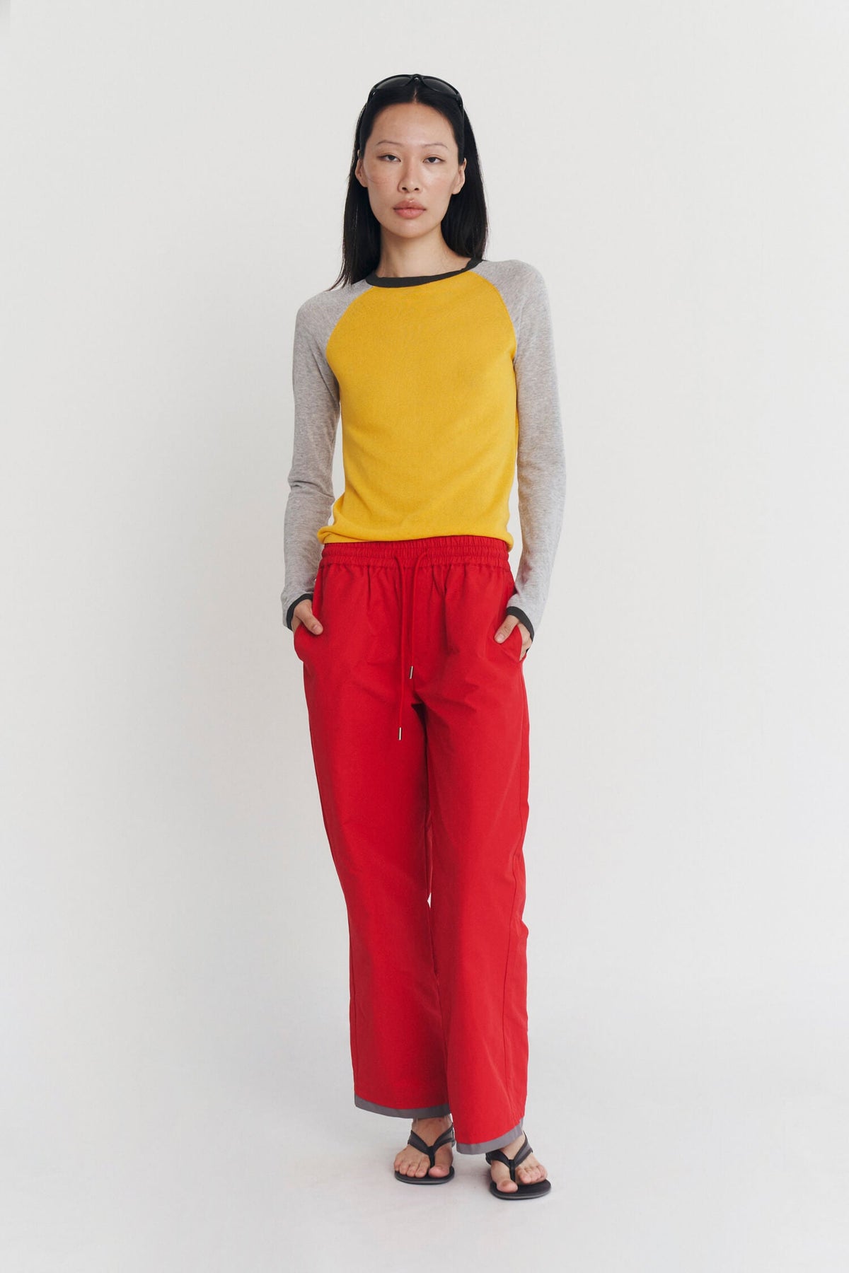 MIRINAE RAGLAN KNIT TOP IN MARACUJA MULTI