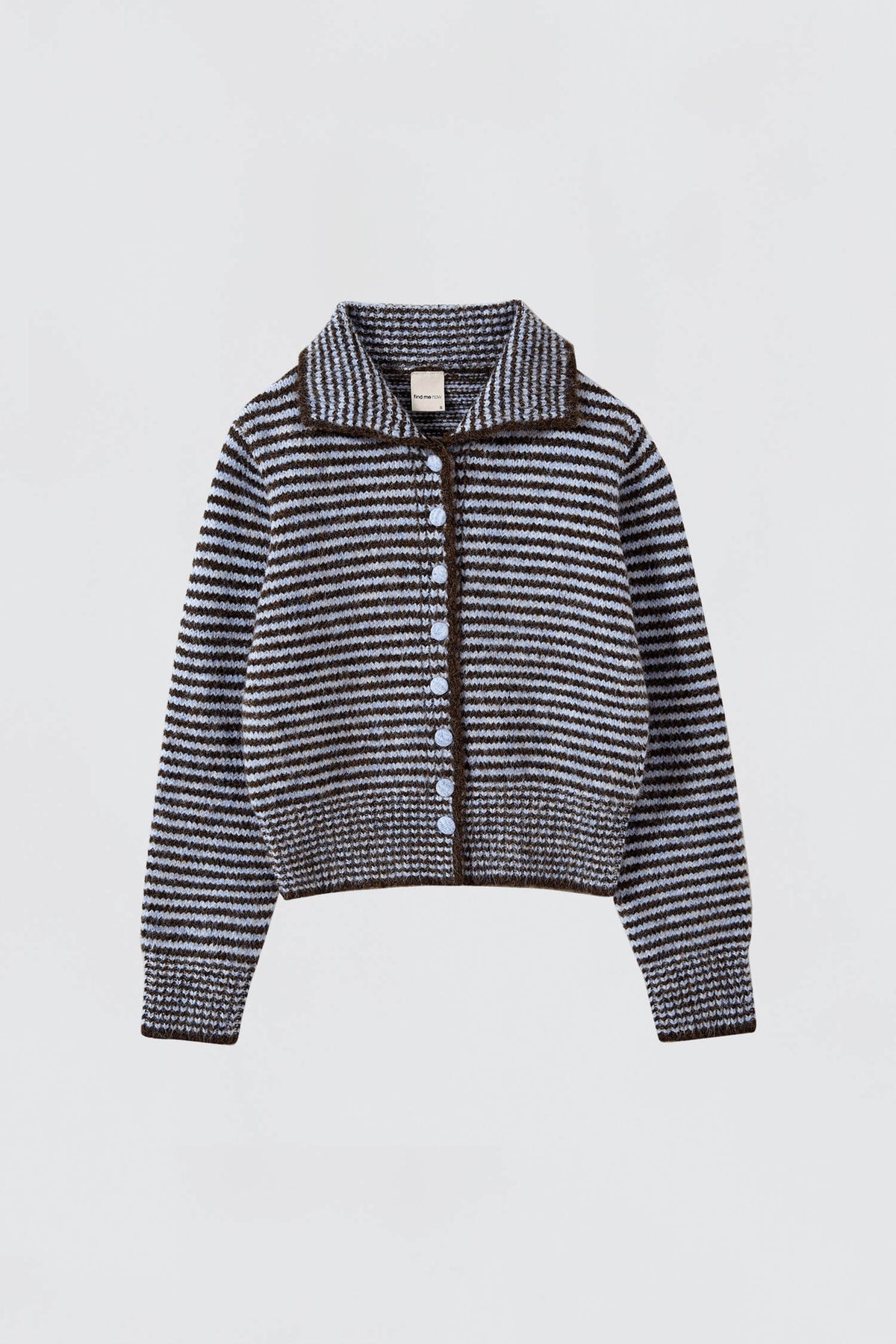 Ho-Sook KNIIT CARDIGAN IN BLUE STRIPE
