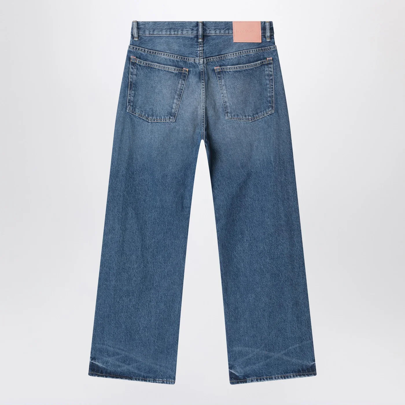 Faded Blue Cotton Denim Jeans for Comfort