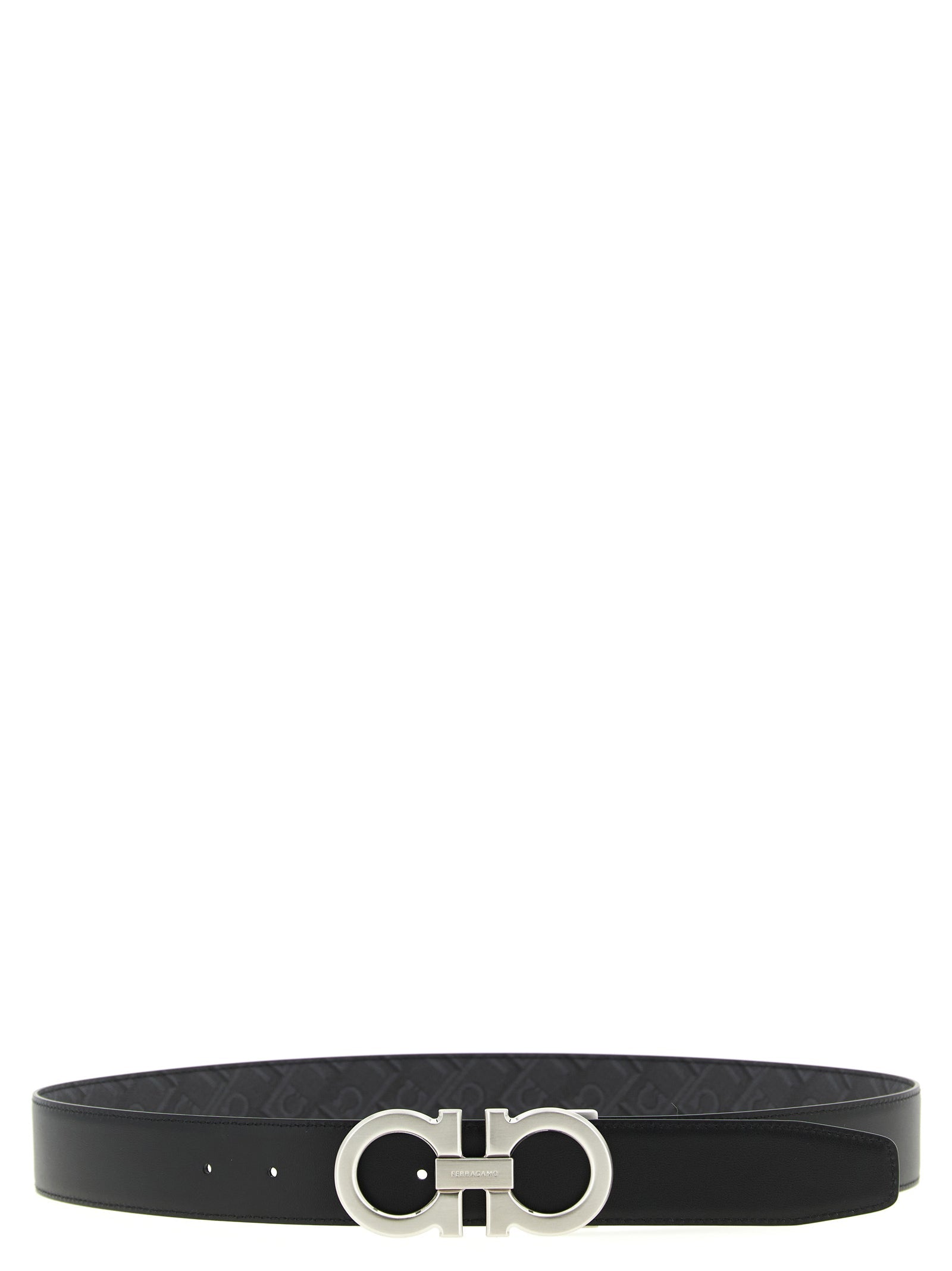 Ferragamo Gancini Print Reversible Belt