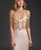 Festive Scallop Beaded Capelet Gold