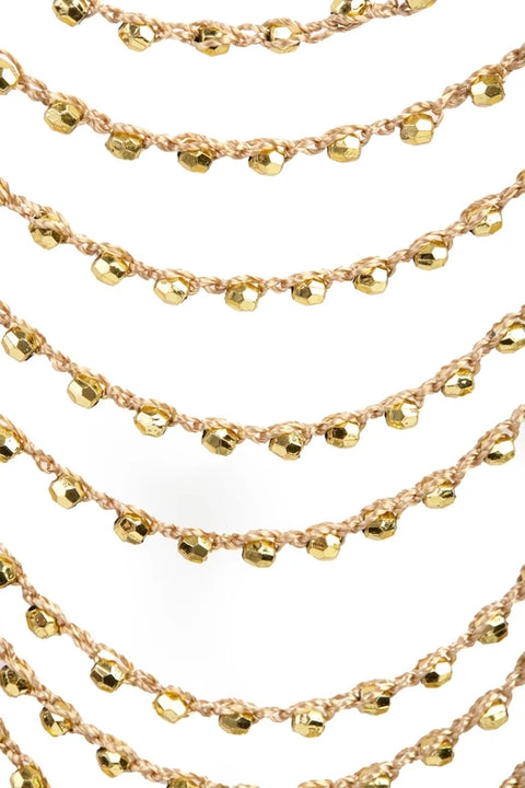 Festive Scallop Beaded Capelet Gold
