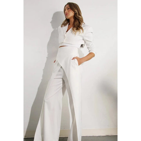 Fly Away Back Tie Pants WHITE