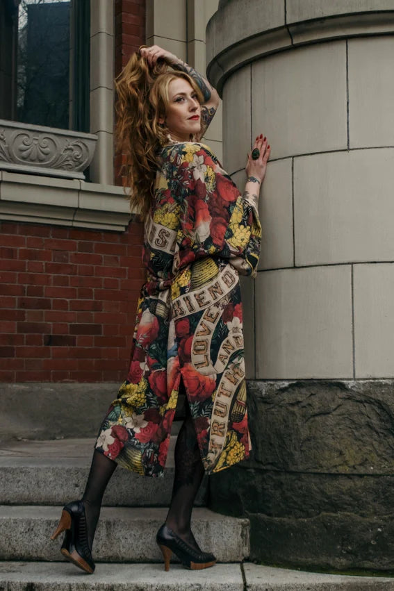 Friendship Love & Truth Opera Duster Kimono Robe