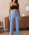 High Waist Signature Pants Blue