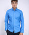Blue Slim Fit Men's Shirt | Wessi