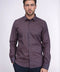 Houndstooth Pattern Slim Fit Brown Men Shirt - Wessi