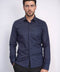 Men’s Navy Shirt with Minimal Red Pattern – Wessi