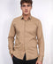 Men’s Beige Shirt with Minimal Black Pattern – Wessi