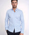 Men’s Light Blue Shirt with Minimal Black Pattern – Wessi
