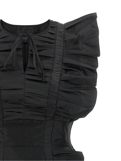 Giovanni Bedin Black Ruffle Dress
