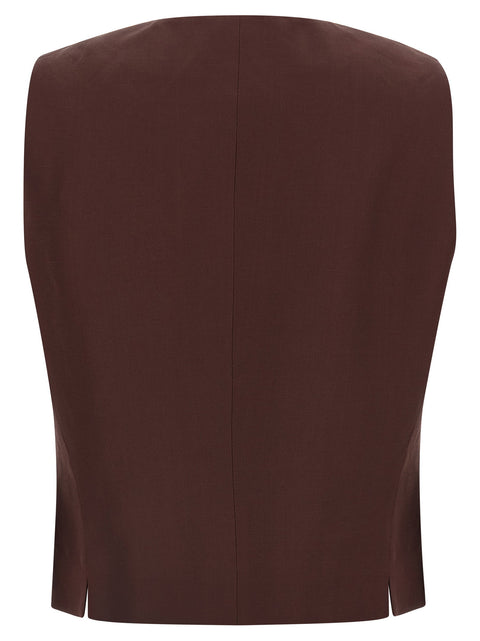 Alberto Biani Viscose And Linen Vest