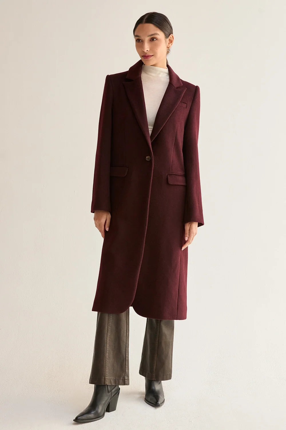 Gabriela Brushed Wool Blend Coat