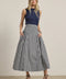 Gingham Check Midi Skirt