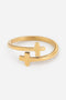 Gold Wrapped Cross Ring