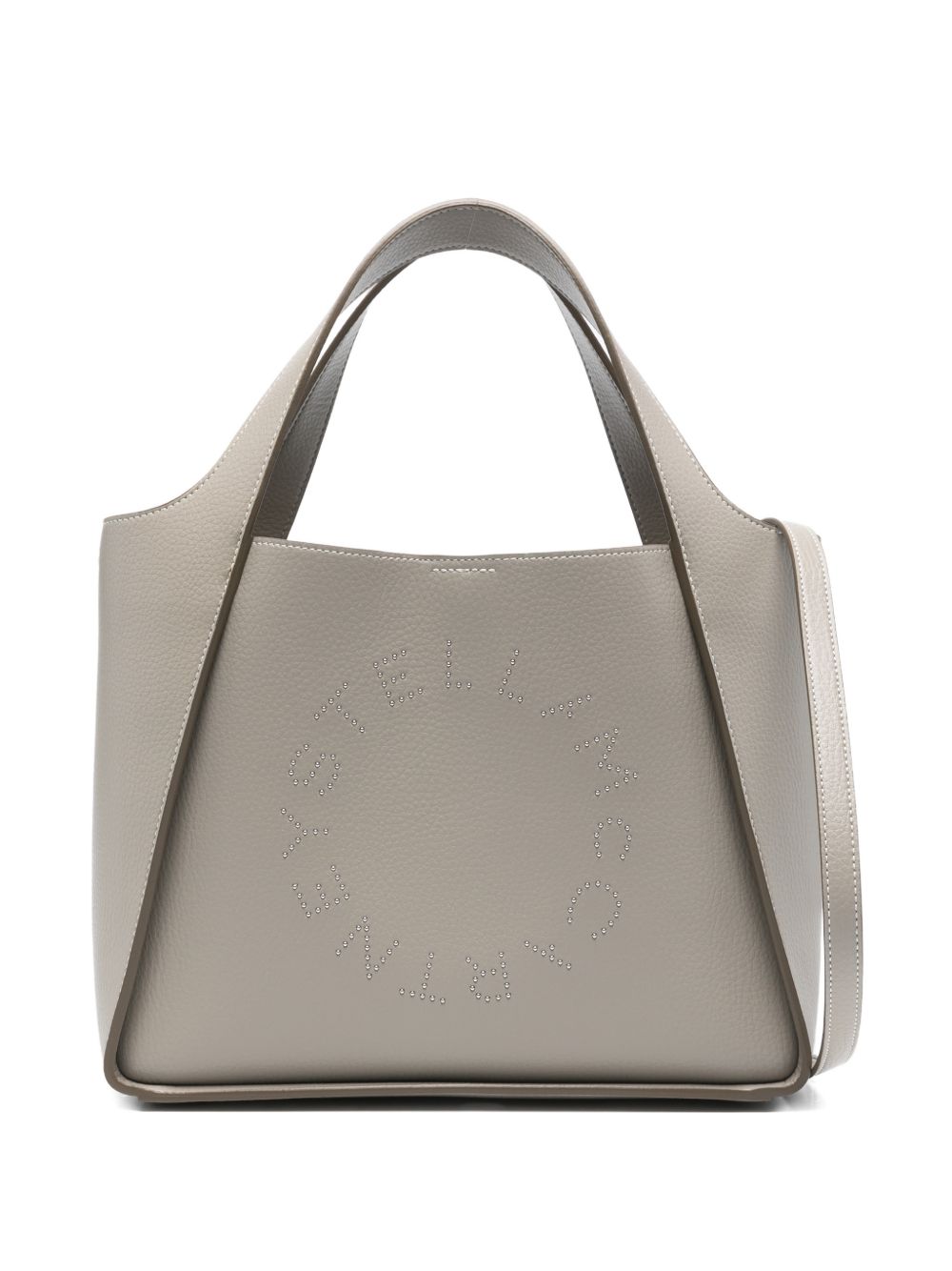 Grey Grained Tote Bag with Detachable Strap for Everyday Use