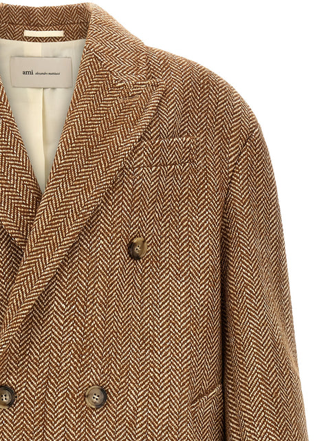 Ami Paris Herringbone Coat