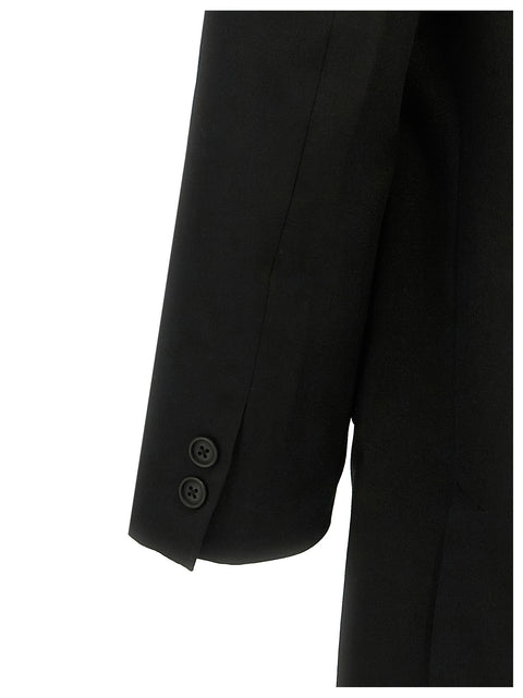 Yohji Yamamoto Single-breasted Blazer With Strap Detail