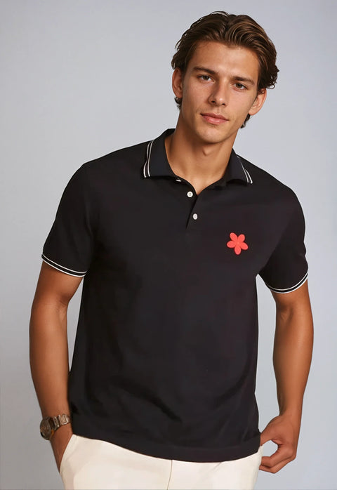 Happy Polo Shirt - Black