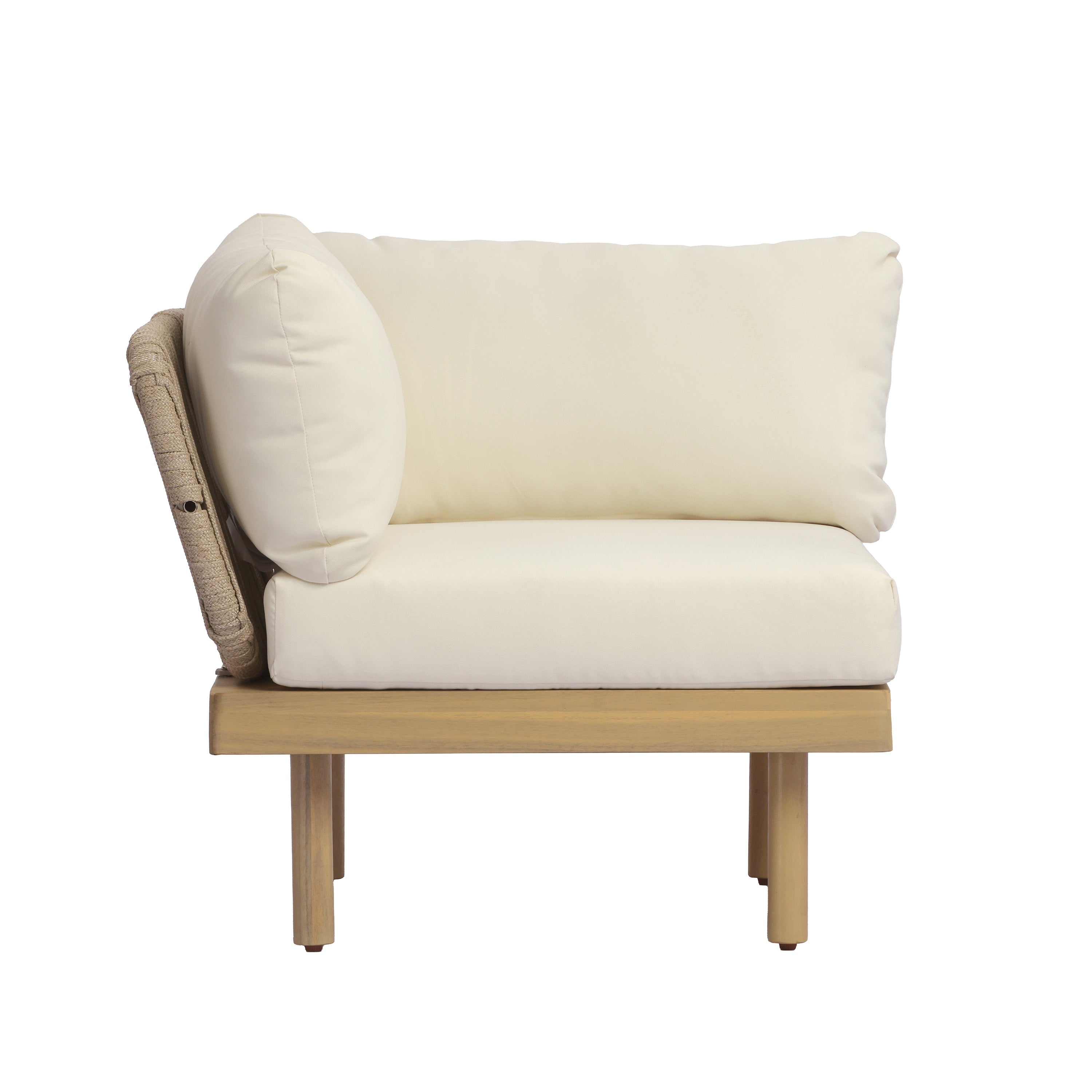Harbor Luxe 7-Piece Acacia Wood Outdoor Sectional Sofa Set