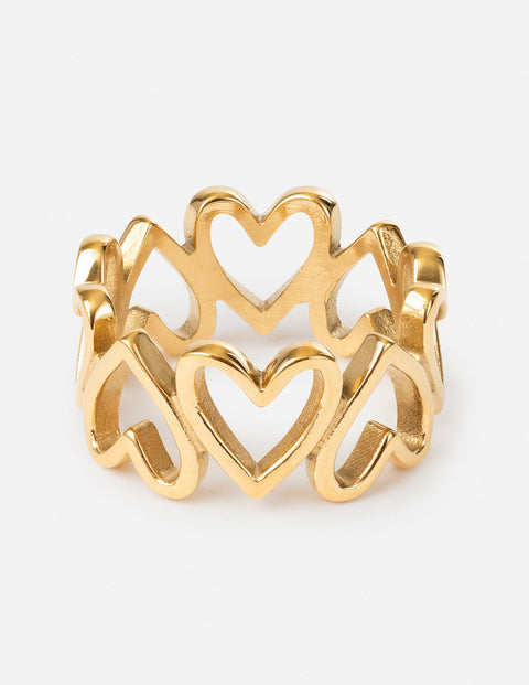 Heart Chain Ring