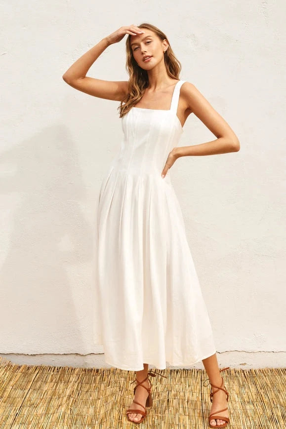 Heaven Sent Seam Detail Maxi Dress IVORY