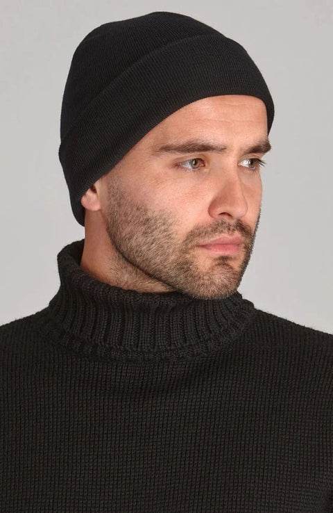 Heavyweight Extra Fine Merino Watch Cap Black