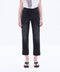 High Rise Mom Jeans with Rolled Hem IRON BLACK