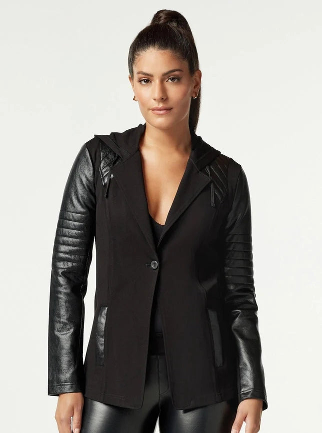 Hooded Blazer - Black