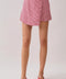 Houndstooth Wrap Front Design Mini Skort