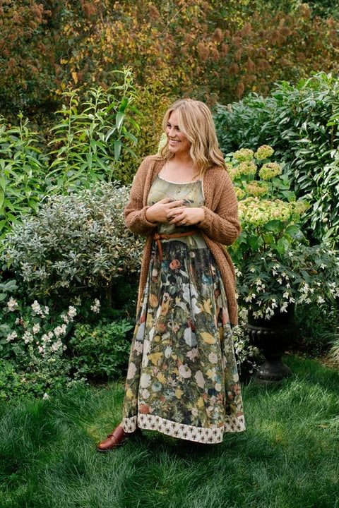 I Dream In Flowers Bohéme Slip Dress with Bees Detail
