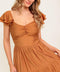 SUMMER MILK RUST WOVEN MAXI DRESS