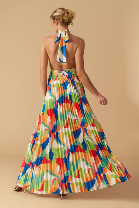 KEEP BLOOMING WOVEN MAXI DRESS