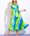 EXUBERANT ELEGANCE WOVEN MIDI DRESS