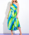 EXUBERANT ELEGANCE WOVEN MIDI DRESS