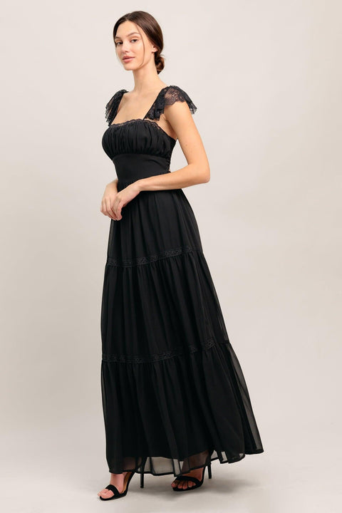 FORGOTTEN ROMANCE WOVEN MAXI DRESS