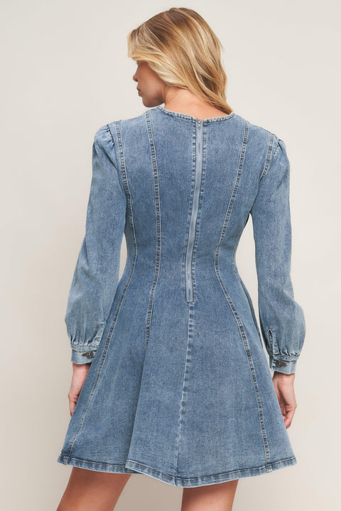 YOUR SWEETIE DENIM MINI DRESS